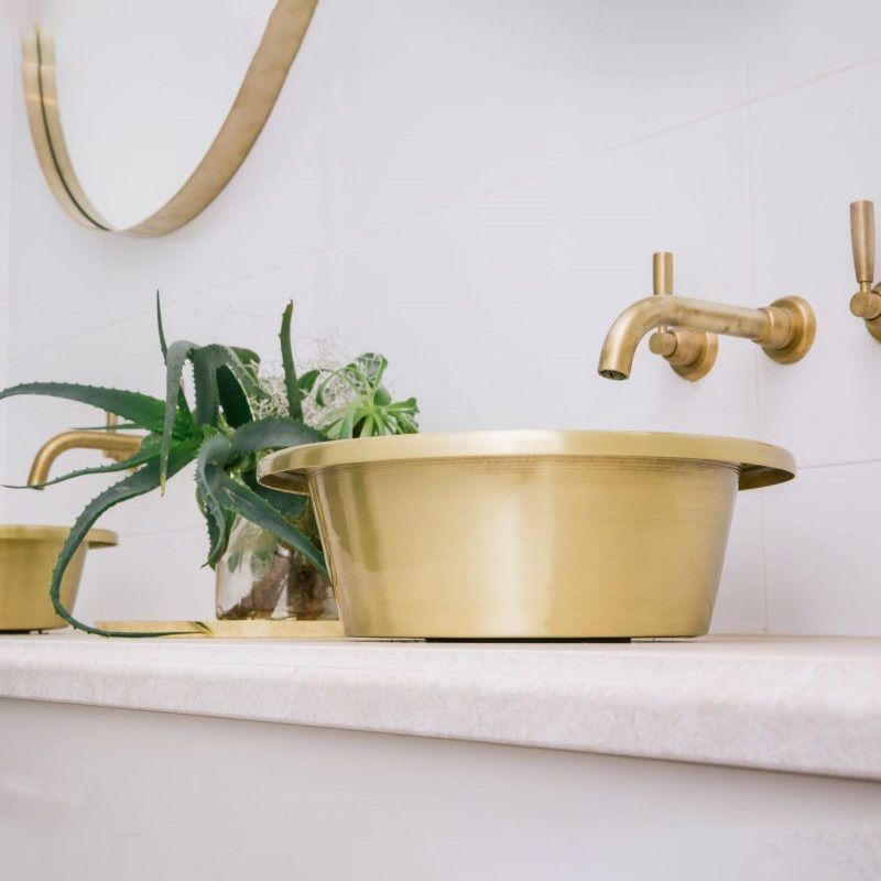  Chậu Lavabo Bằng Đồng Orlo 360 Brushed Brass Brushed Brass 