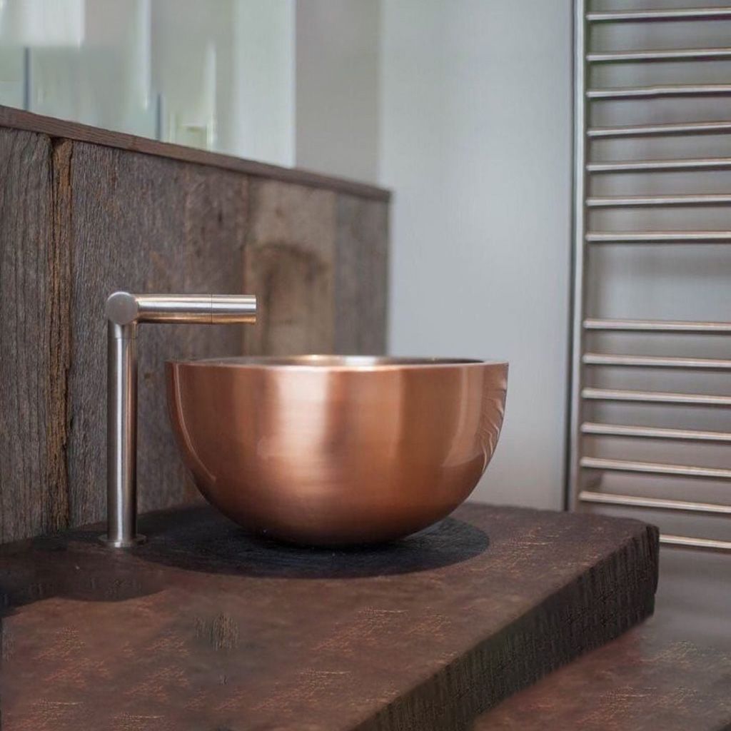  Chậu Lavabo Bằng Đồng Perosa 360 Copper Nickel 