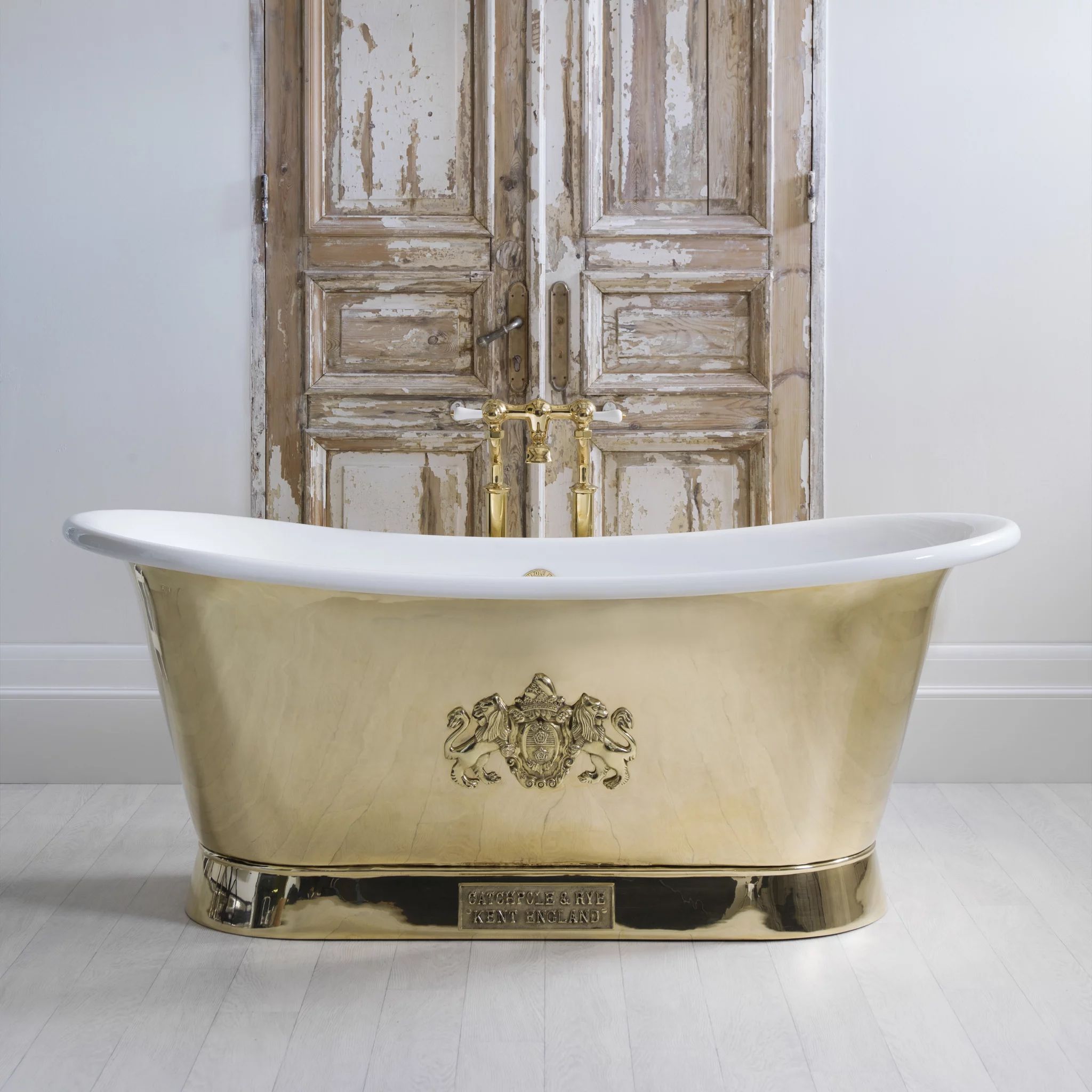  Bồn Tắm Bằng Đồng Bateau Enamel / Polished Brass 