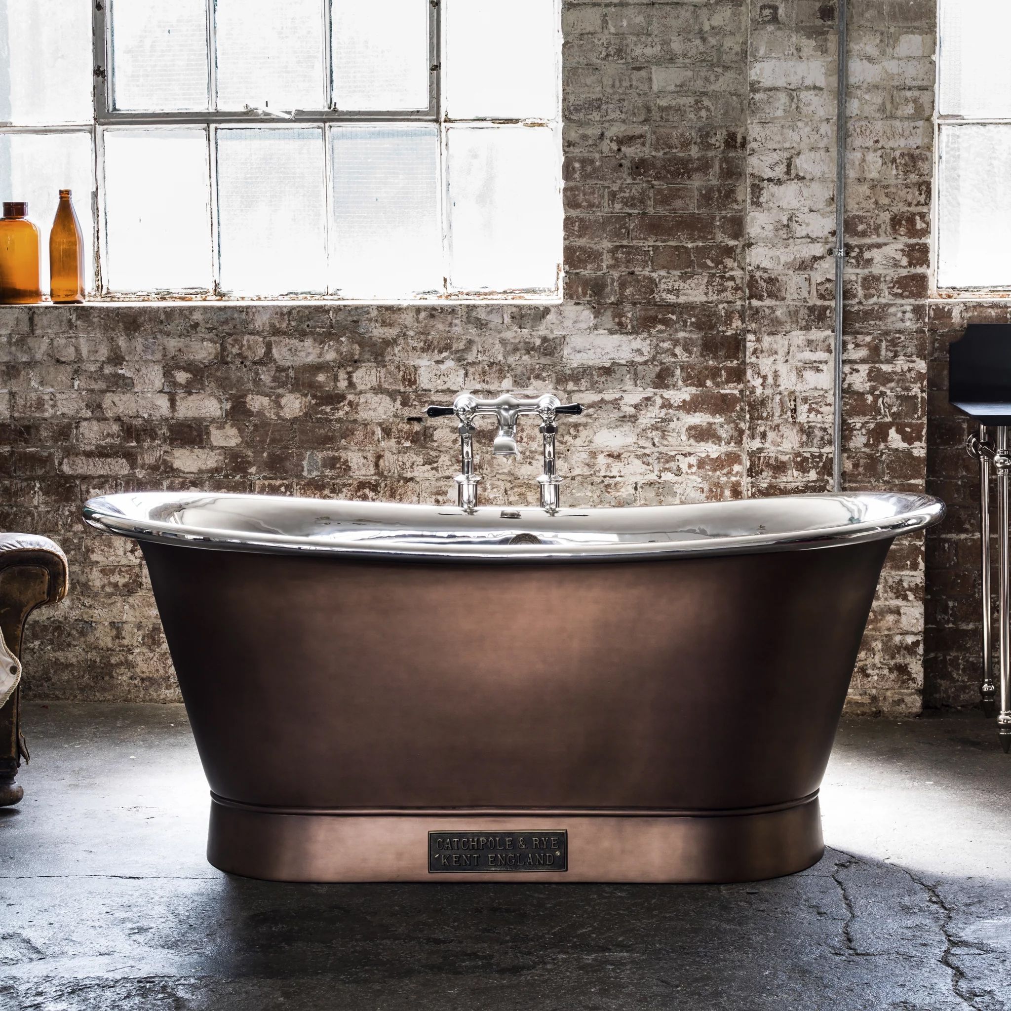 Bồn Tắm Bằng Đồng Bateau Silver Nickel / Antique Copper