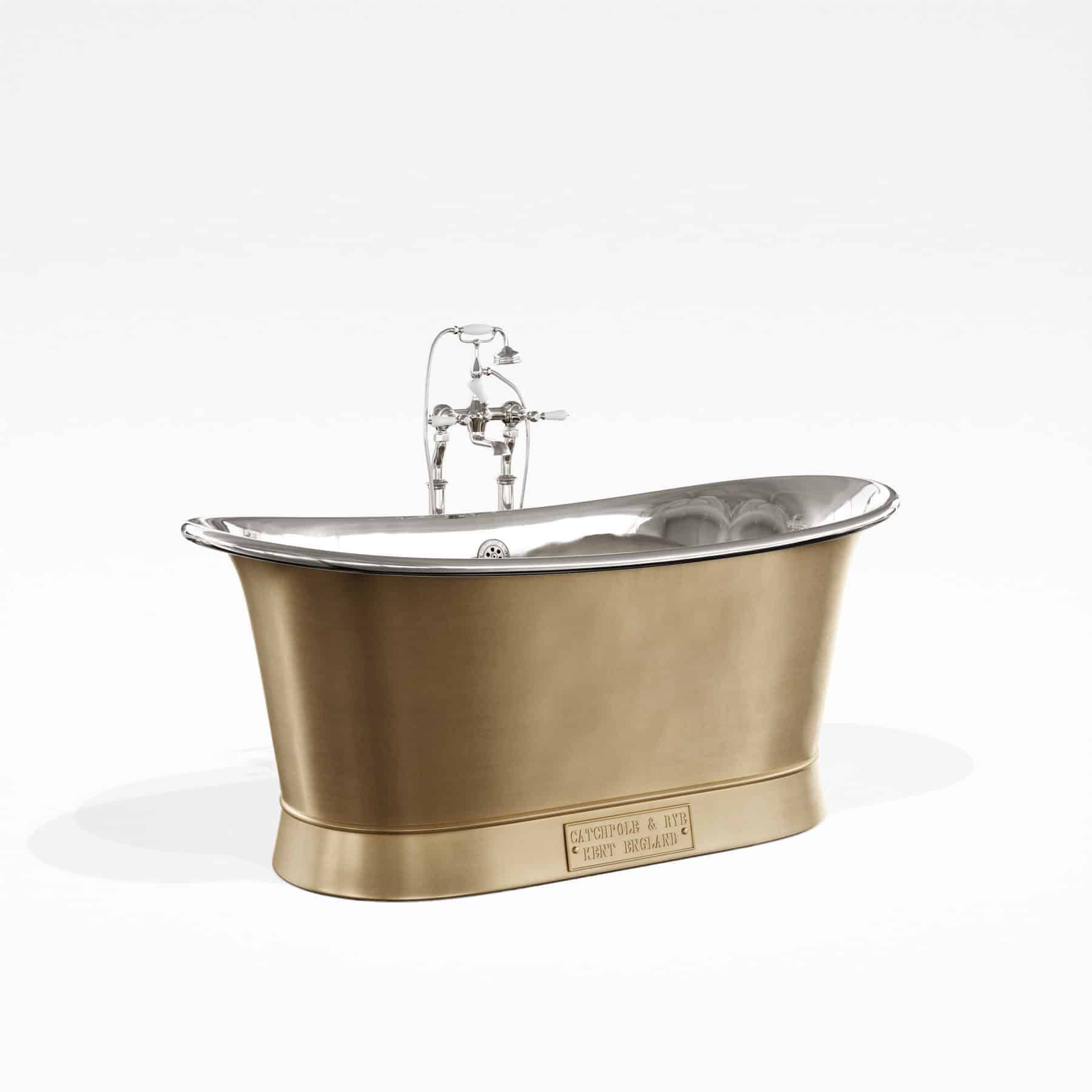 Bồn Tắm Bằng Đồng Bateau Silver Nickel / Brushed Brass