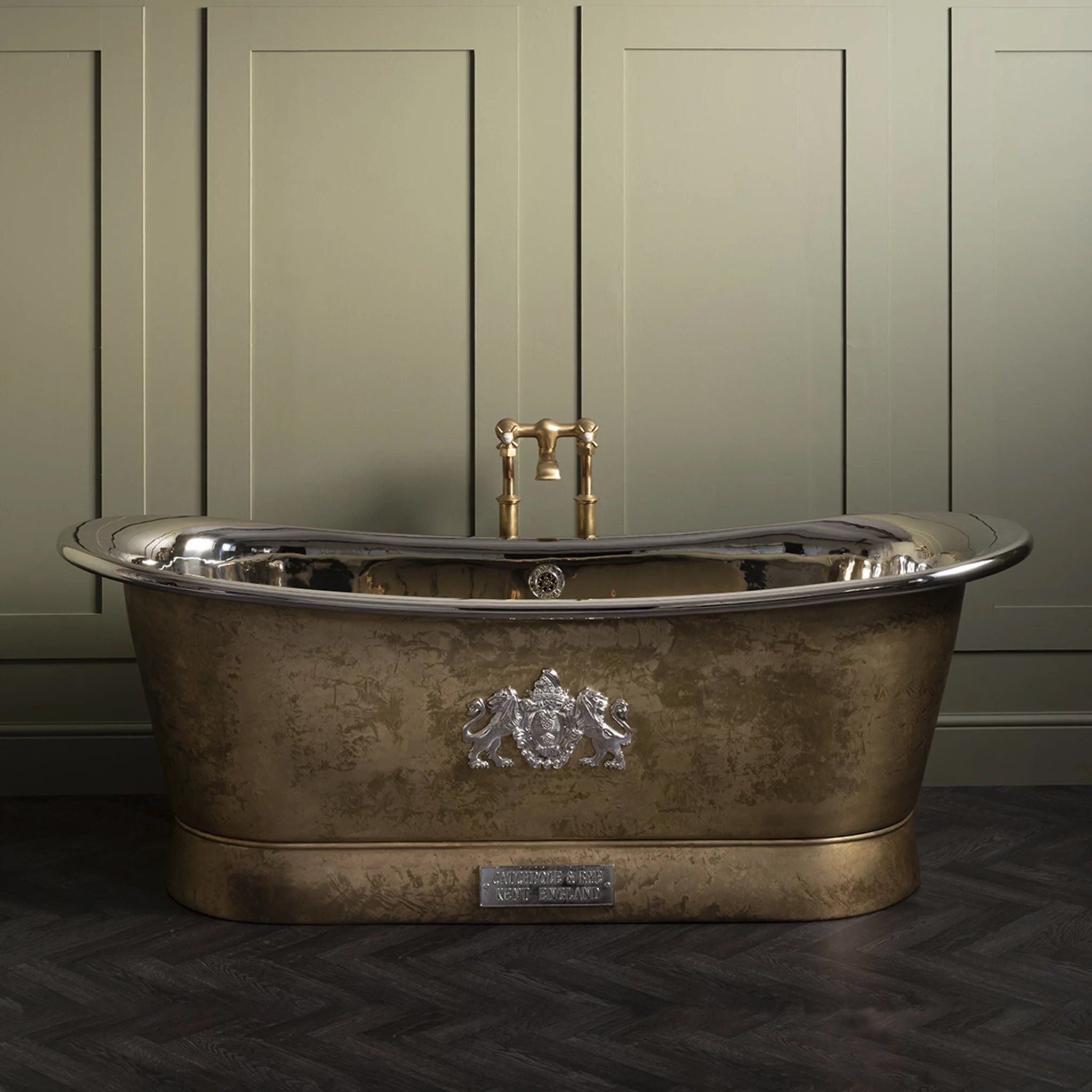 Bồn Tắm Bằng Đồng Bateau Silver Nickel / Weathered Brass