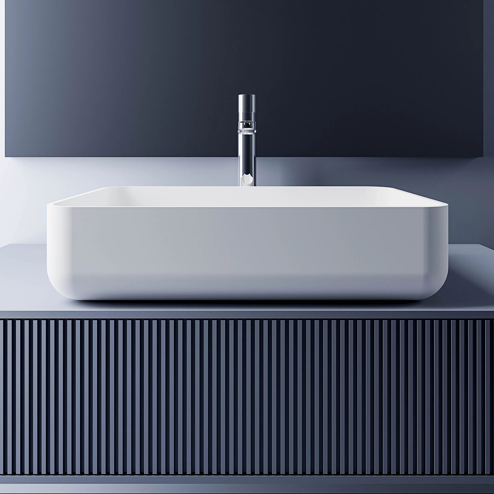 Chậu lavabo để bàn mineral cast - BB13510