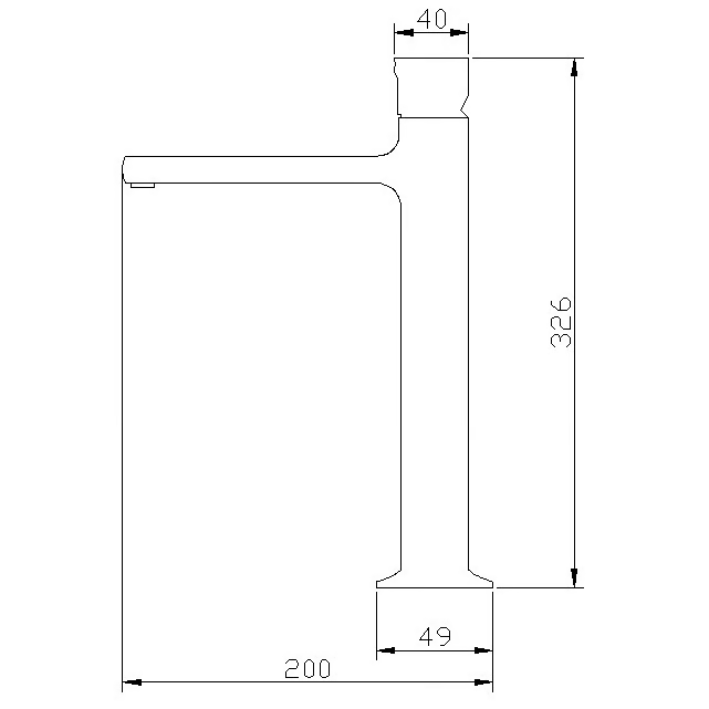 Vòi chậu lavabo cao 326mm bằng đồng XELU