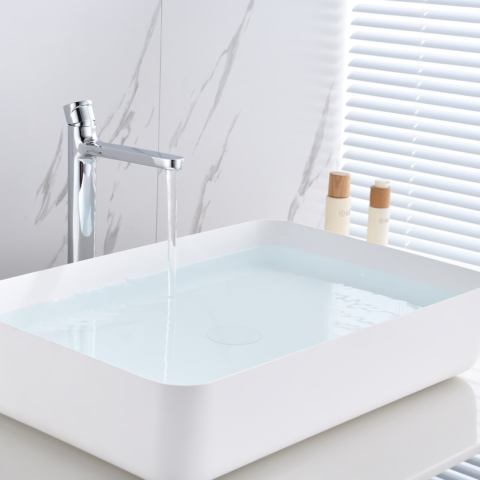Vòi chậu lavabo cao 326mm bằng đồng XELU