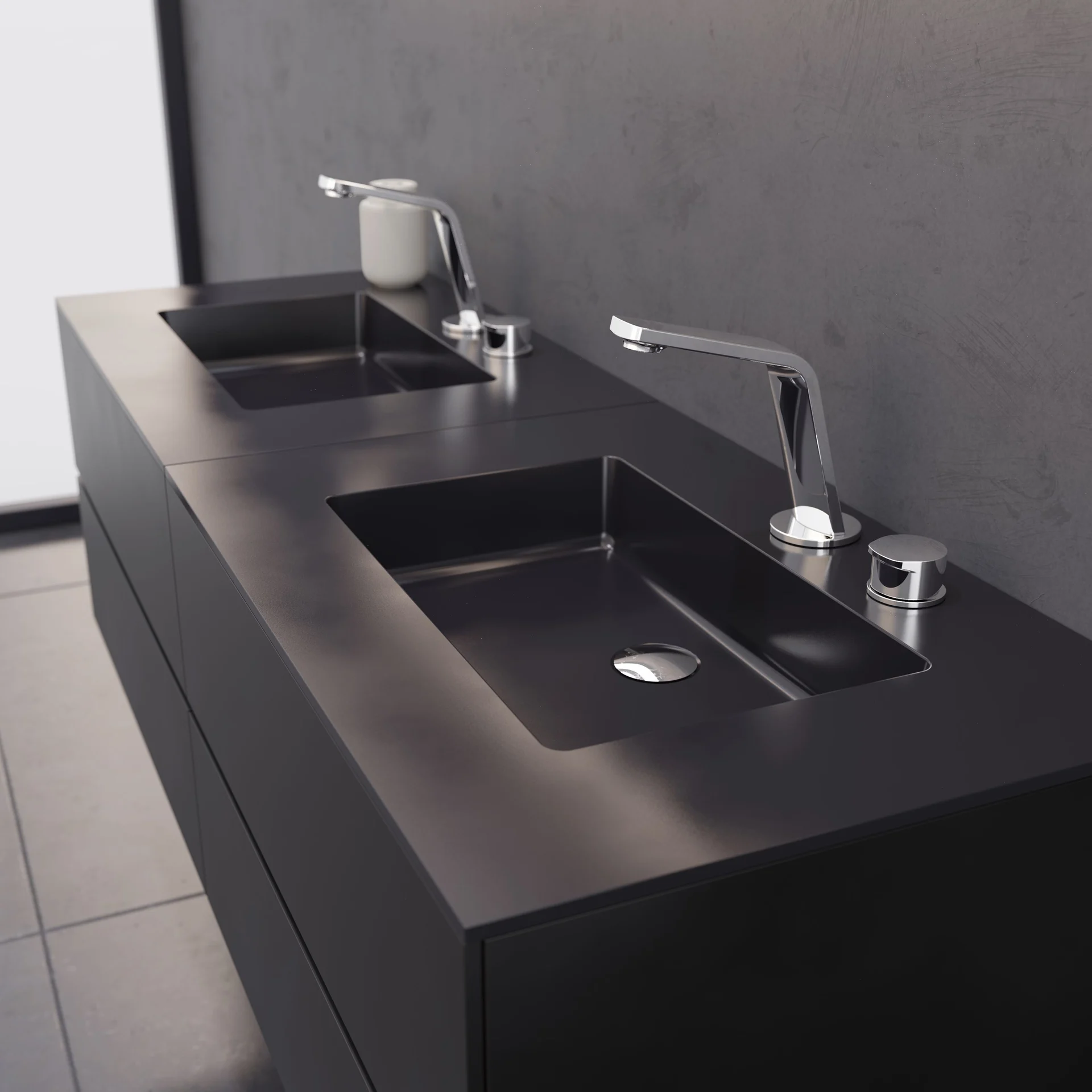 Vòi chậu lavabo 2 lỗ cao 185mm bằng đồng XELU