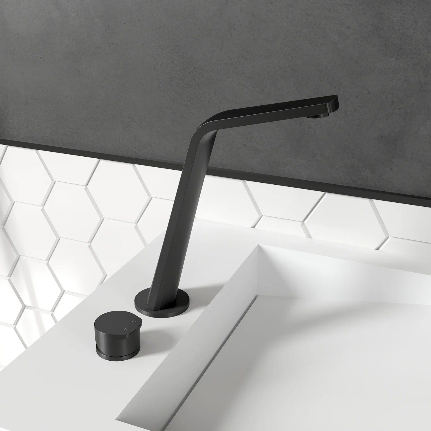 Vòi chậu lavabo 2 lỗ cao 290mm bằng đồng XELU