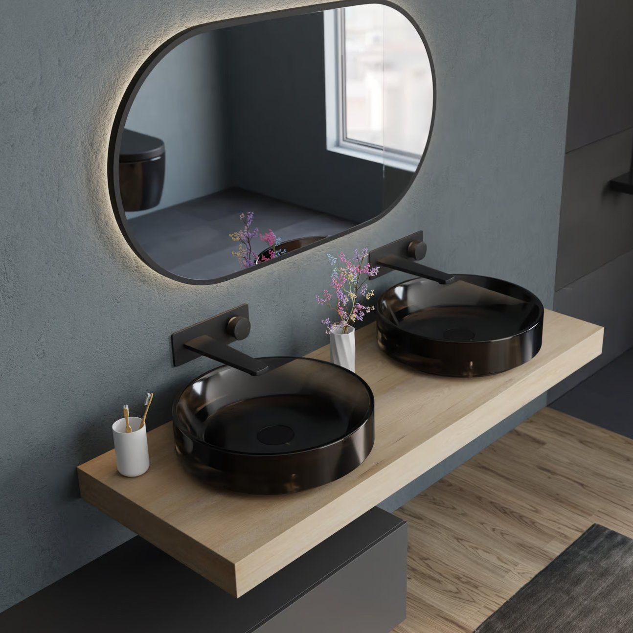 Chậu lavabo để bàn trong suốt - BB36993