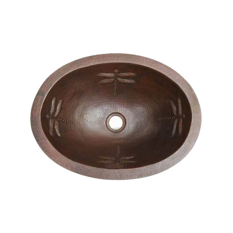 Chậu rửa chuồn chuồn dương vành bằng đồng BO-D