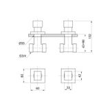  Vòi chậu rửa mặt gắn tường 130mm bằng đồng Boy - DJCAN130-BOY192034N 