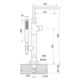  Vòi bồn tắm gắn sàn bằng đồng Boy - BOY4940B 