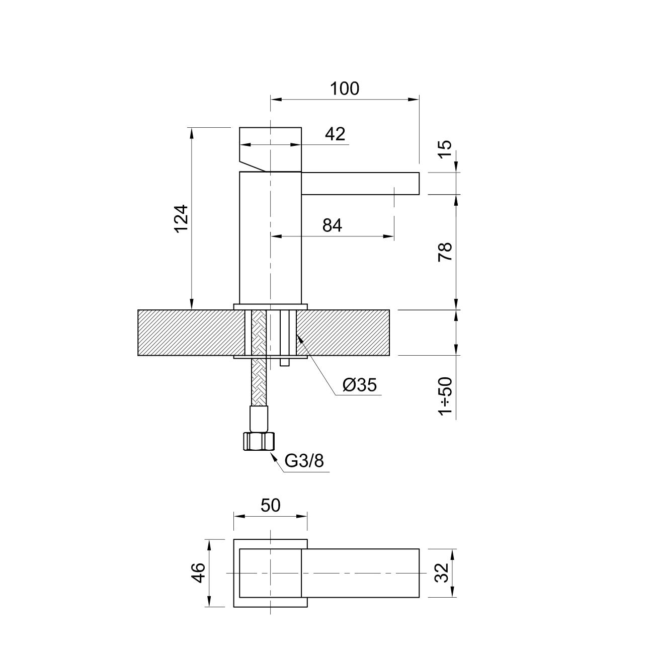  Vòi chậu rửa mặt bằng đồng Boy - BOX538CSS 