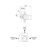  Vòi chậu rửa mặt chân dài gắn sàn bằng đồng Boy - DJ115-BOY542C 