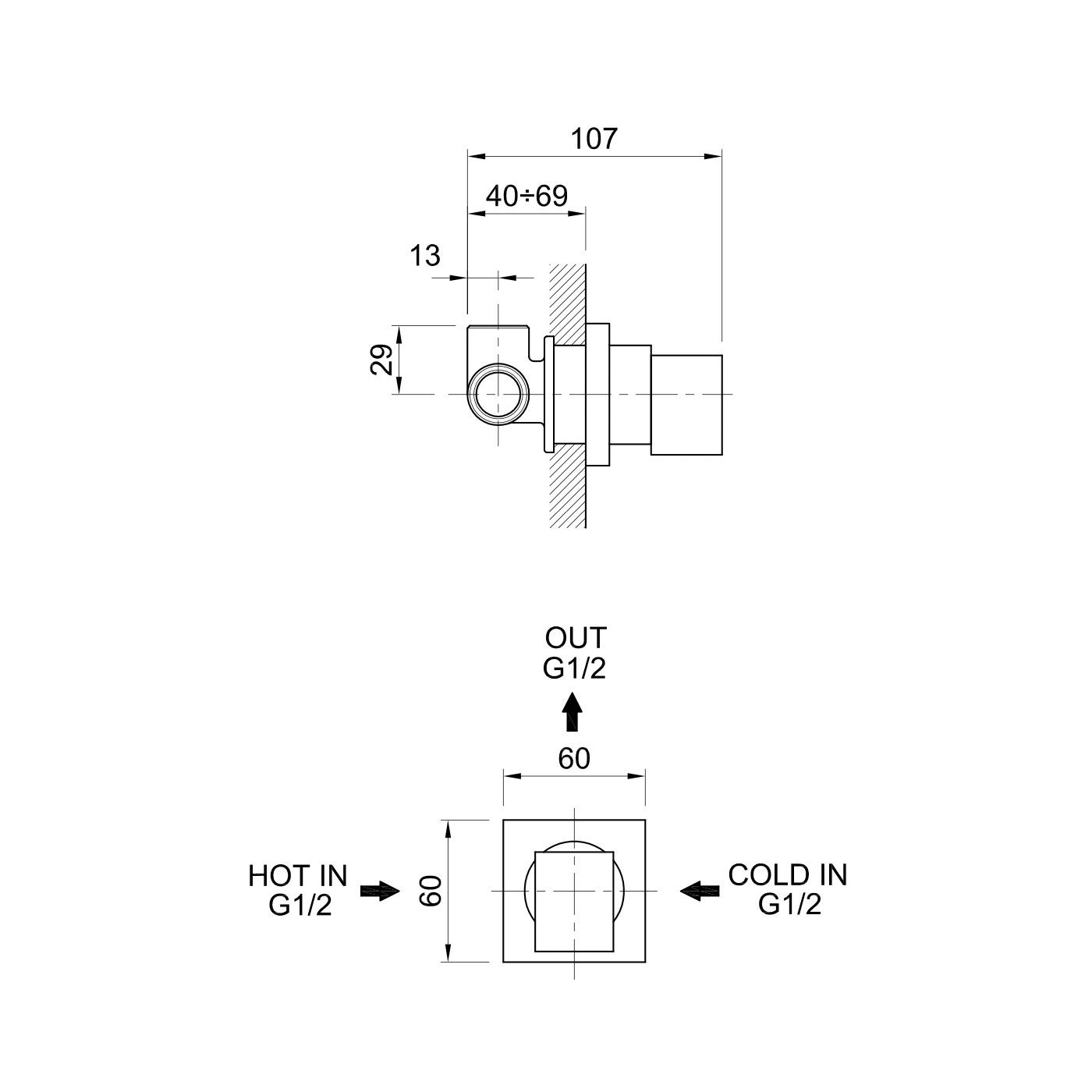  Vòi chậu rửa mặt chân dài gắn sàn bằng đồng Boy - DJ115-BOY542C 