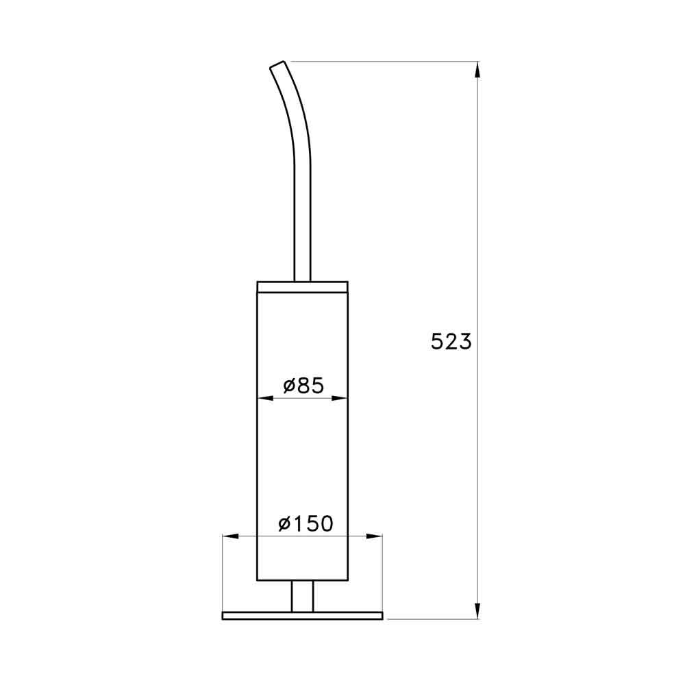 Cọ chà rửa vệ sinh toilet, phòng tắm để sàn bằng đồng Bamboo - 1054