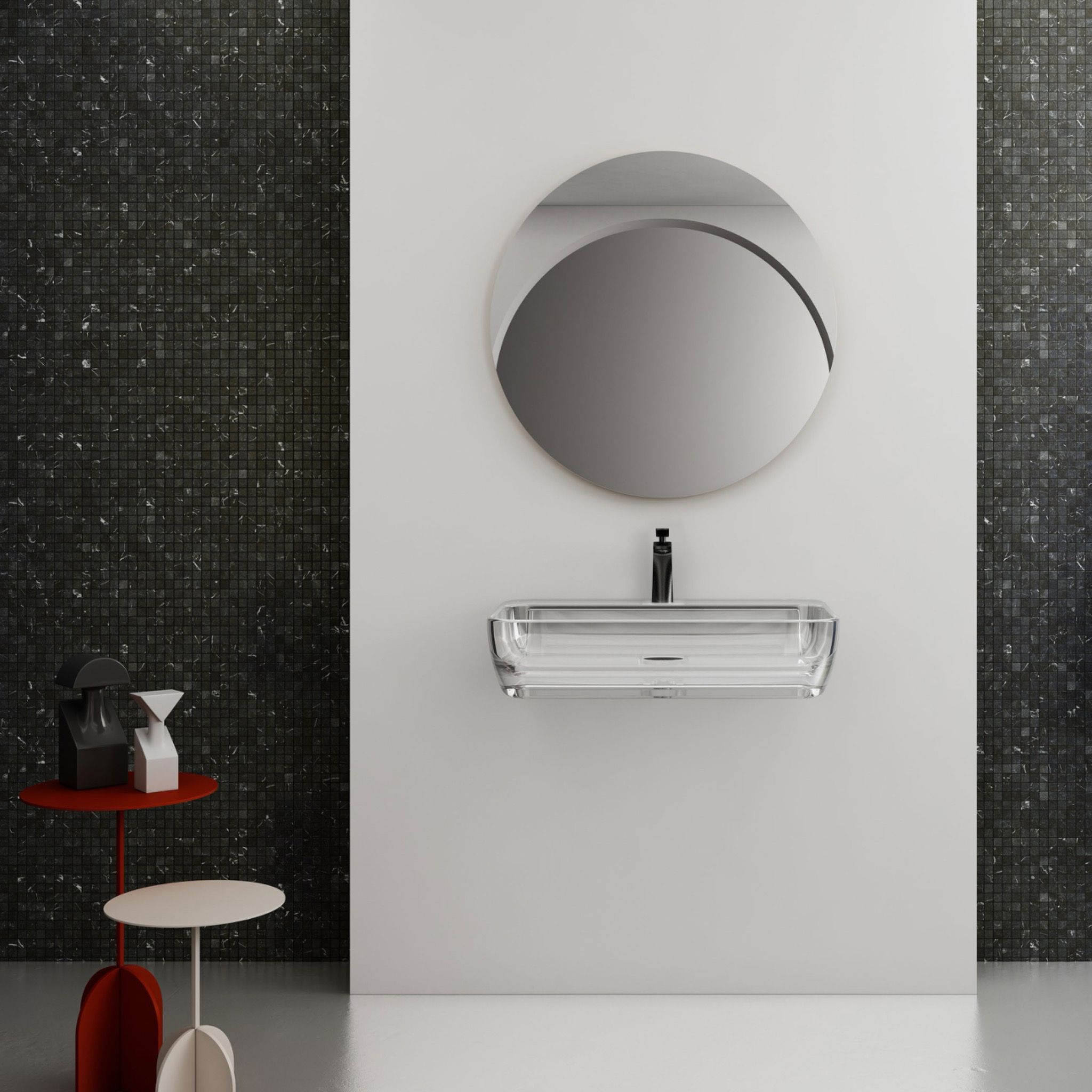 Chậu lavabo treo tường trong suốt - G201T