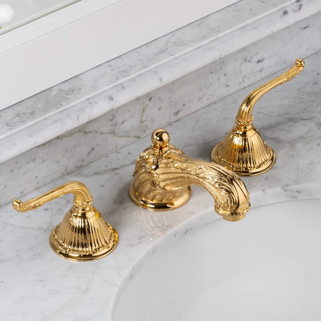  Vòi chậu rửa mặt cổ điển Versailles Manettes bằng đồng - 1301 