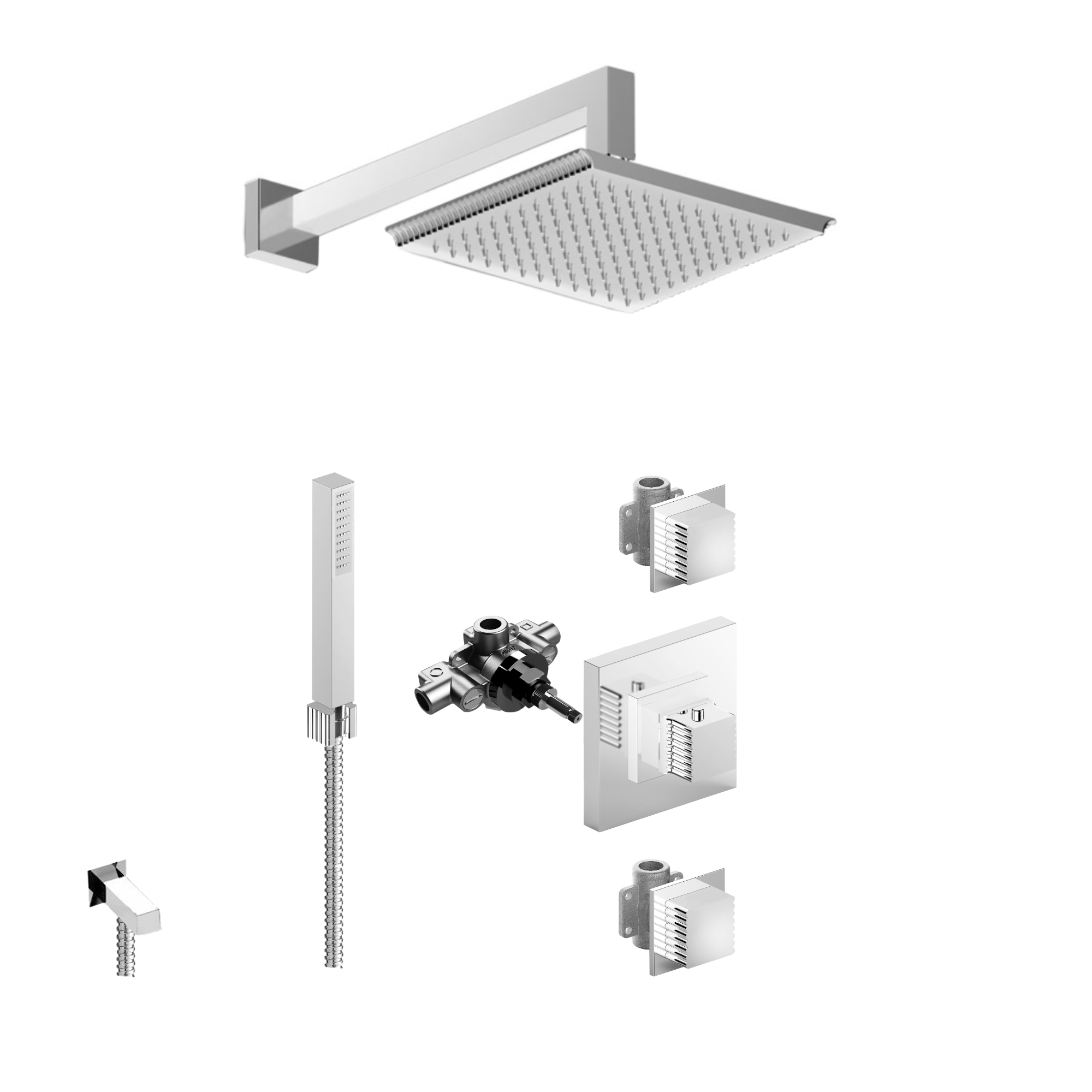 Vòi sen gắn tường có sen cầm tay bằng đồng Casanova - CAS-WSHOWER1