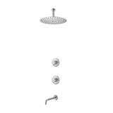  Bộ vòi sen âm trần, điều chỉnh nhiệt độ, vòi nước, individual Slimline stainless steel 