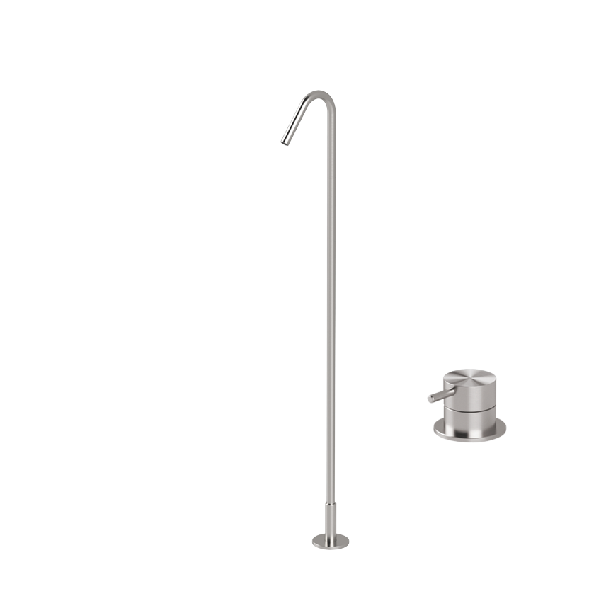  Vòi chậu lavabo chân dài gắn sàn bằng stainless steel Hiro - CHP1 