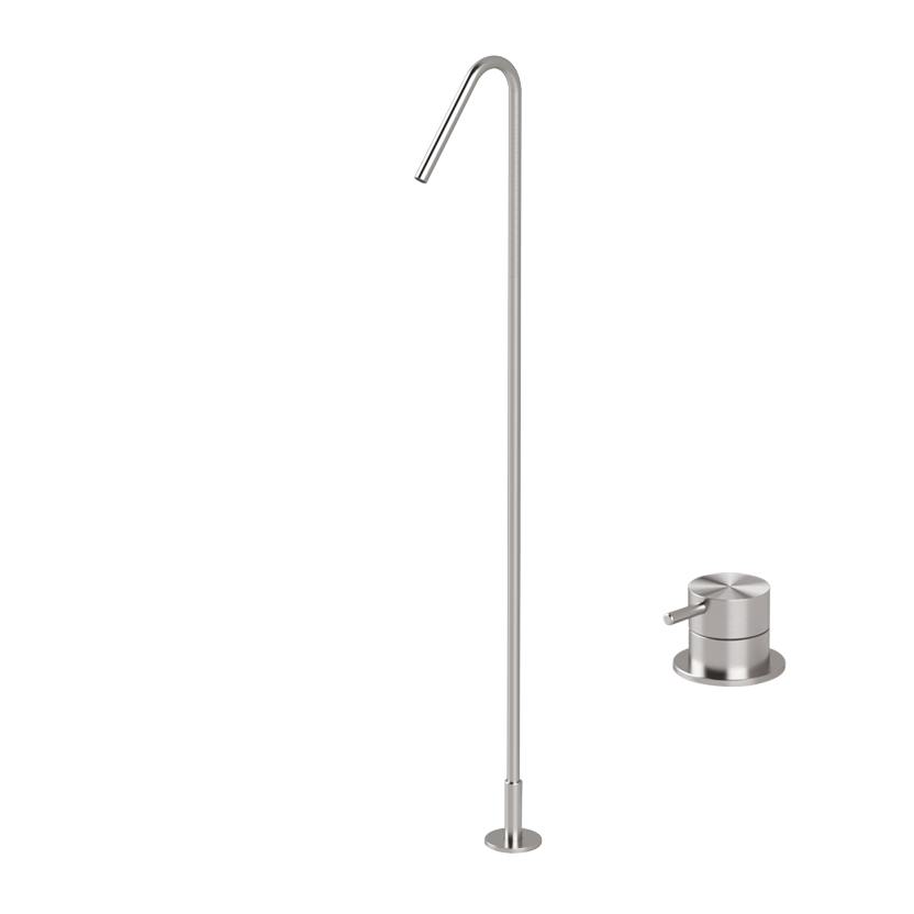 Vòi chậu lavabo chân dài gắn sàn bằng stainless steel Hiro - CHP2