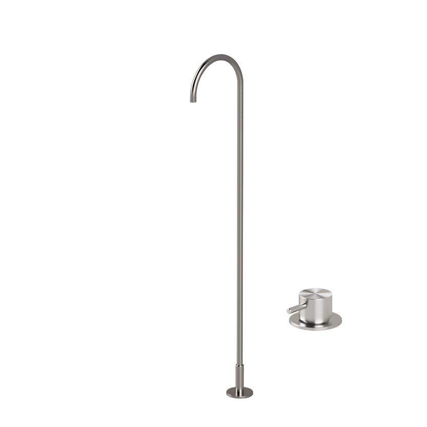 Vòi chậu lavabo chân dài gắn sàn bằng stainless steel Zero - CHP50