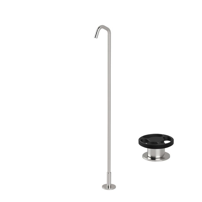 Vòi chậu lavabo chân dài gắn sàn bằng stainless steel Kàto - CHP90