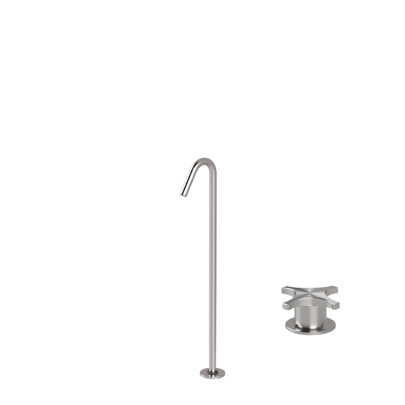 Vòi chậu lavabo chân dài gắn sàn bằng stainless steel Dixi - CHV1