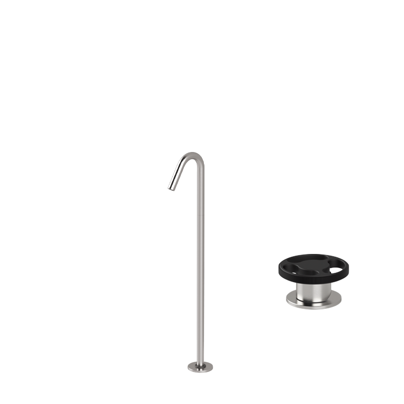 Vòi chậu lavabo chân dài gắn sàn bằng stainless steel Kàto - CHV1