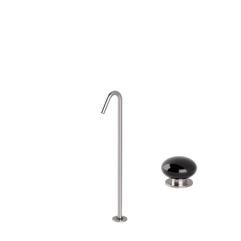 Vòi chậu lavabo chân dài gắn sàn bằng stainless steel Mirò - CHV1