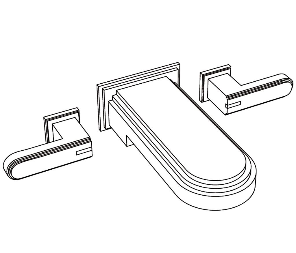  Vòi bồn tắm gắn tường cổ điển Transatlantique Insert bằng đồng - 3303 