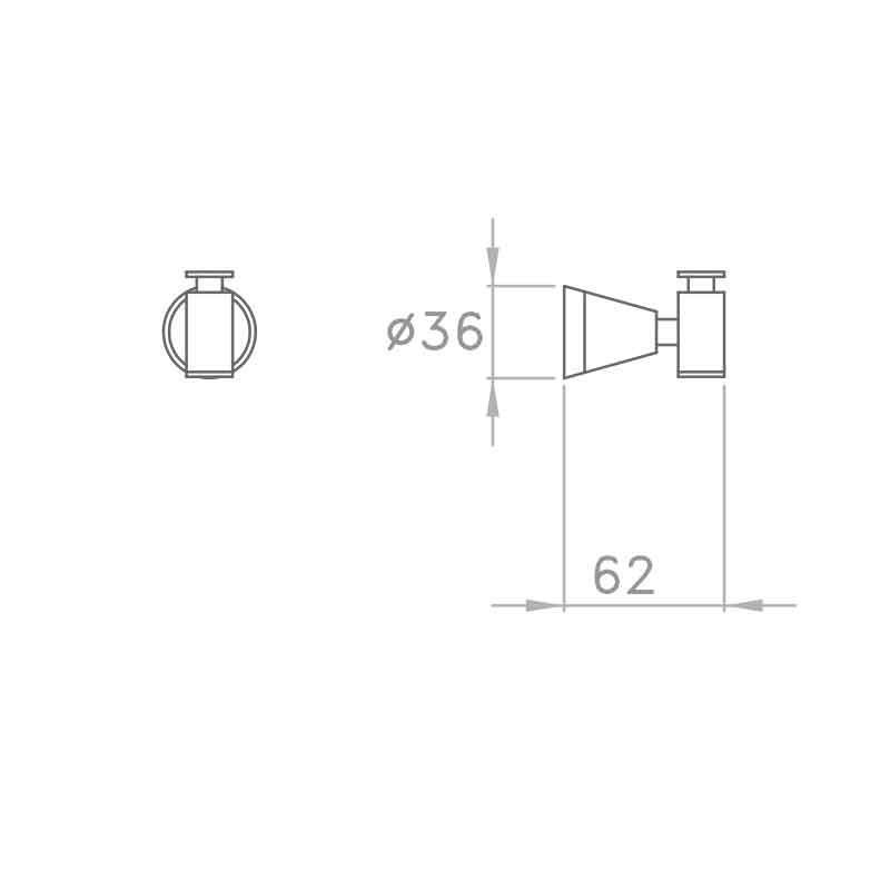 Móc treo áo phòng tắm bằng đồng Timeaster - 1082