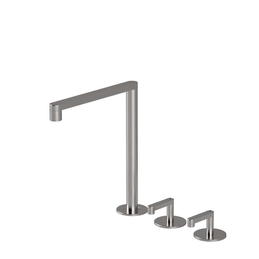 Vòi bếp rửa chén 3 lỗ nóng lạnh bằng stainless steel Kira - CUK2