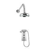  Vòi sen âm tường điều chỉnh nhiệt độ cổ điển bằng đồng, bát sen Ø300mm Drumbi - Shower Wall 