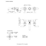  Vòi chậu rửa mặt gắn tường cổ điển bằng đồng Drumbex - D1853 