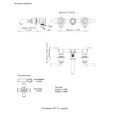  Vòi chậu rửa mặt gắn tường cổ điển bằng đồng Drumbel - D1852 