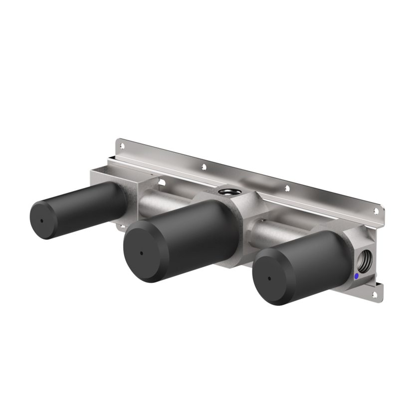 Vòi bồn tắm gắn tường 3 lỗ 3 đầu ra dài 190mm bằng stainless steel Dixi - DXN88