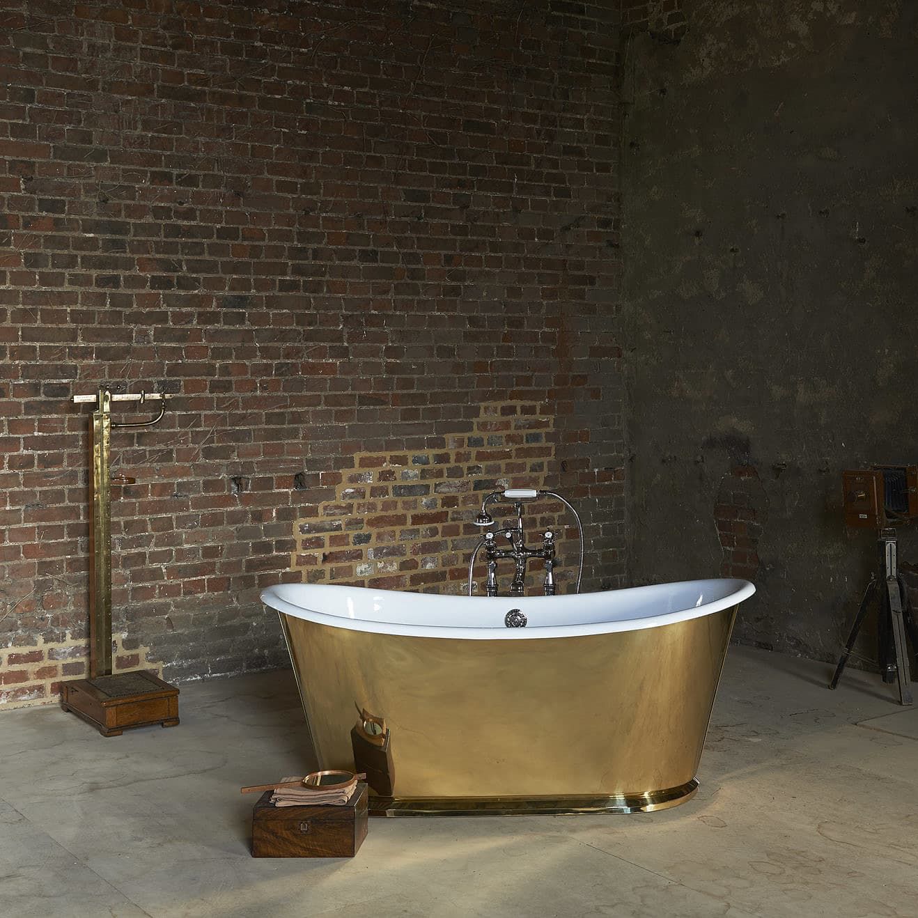  Bồn Tắm Cast Iron Usk Bateau Polished Brass 