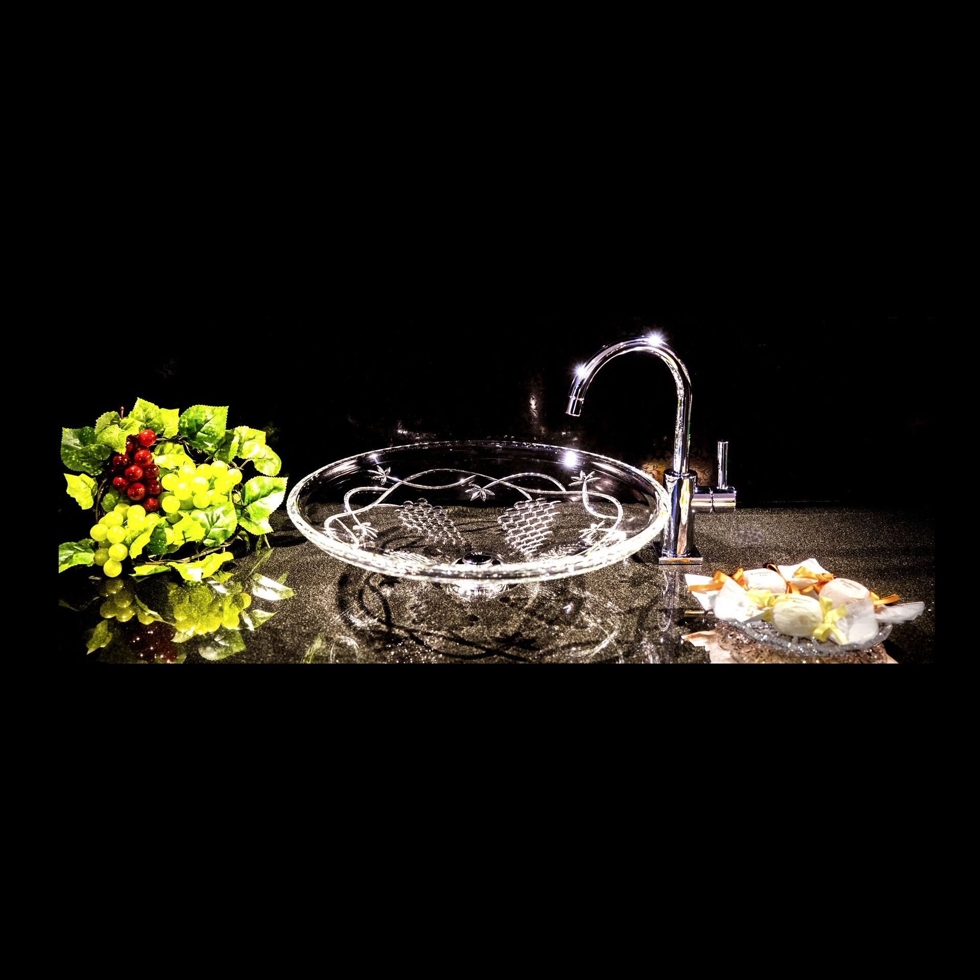  Chậu Lavabo Pha Lê Dilos Vinea Clear Crystal 