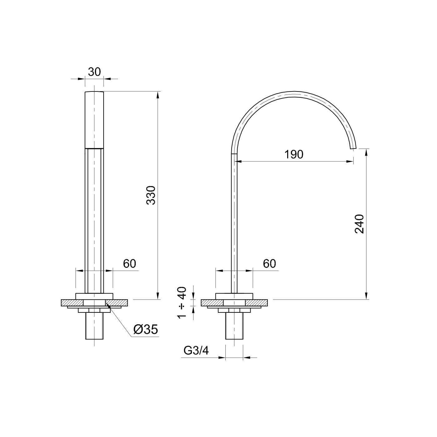  Vòi chậu rửa mặt bằng đồng Boy - DJCAN320-BOY192034NA 