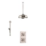  Vòi sen âm trần điều chỉnh nhiệt độ cổ điển bằng đồng, bát sen Ø300mm Drummu - Shower Ceiling 