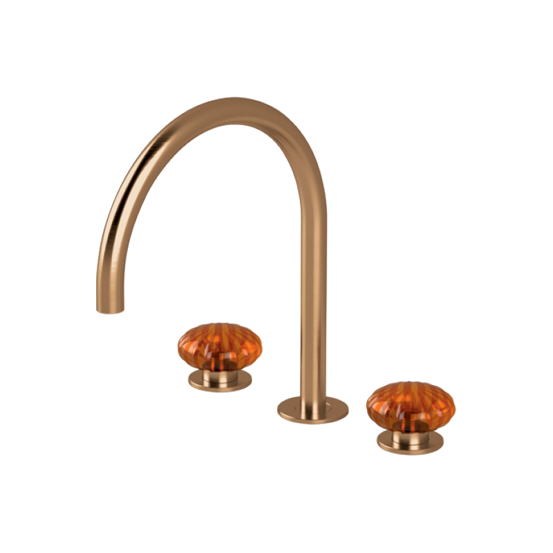 Vòi chậu lavabo xoay 3 lỗ cao 270mm bằng stainless steel Dorin - DOR23