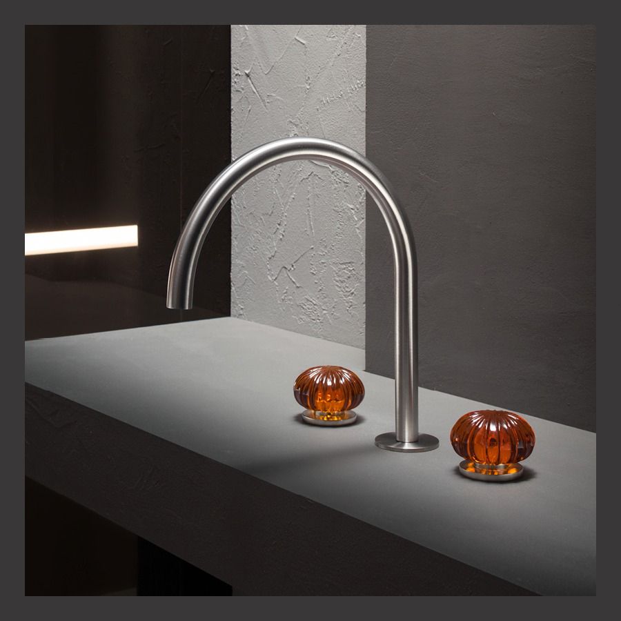Vòi chậu lavabo xoay 3 lỗ cao 270mm bằng stainless steel Dorin - DOR23