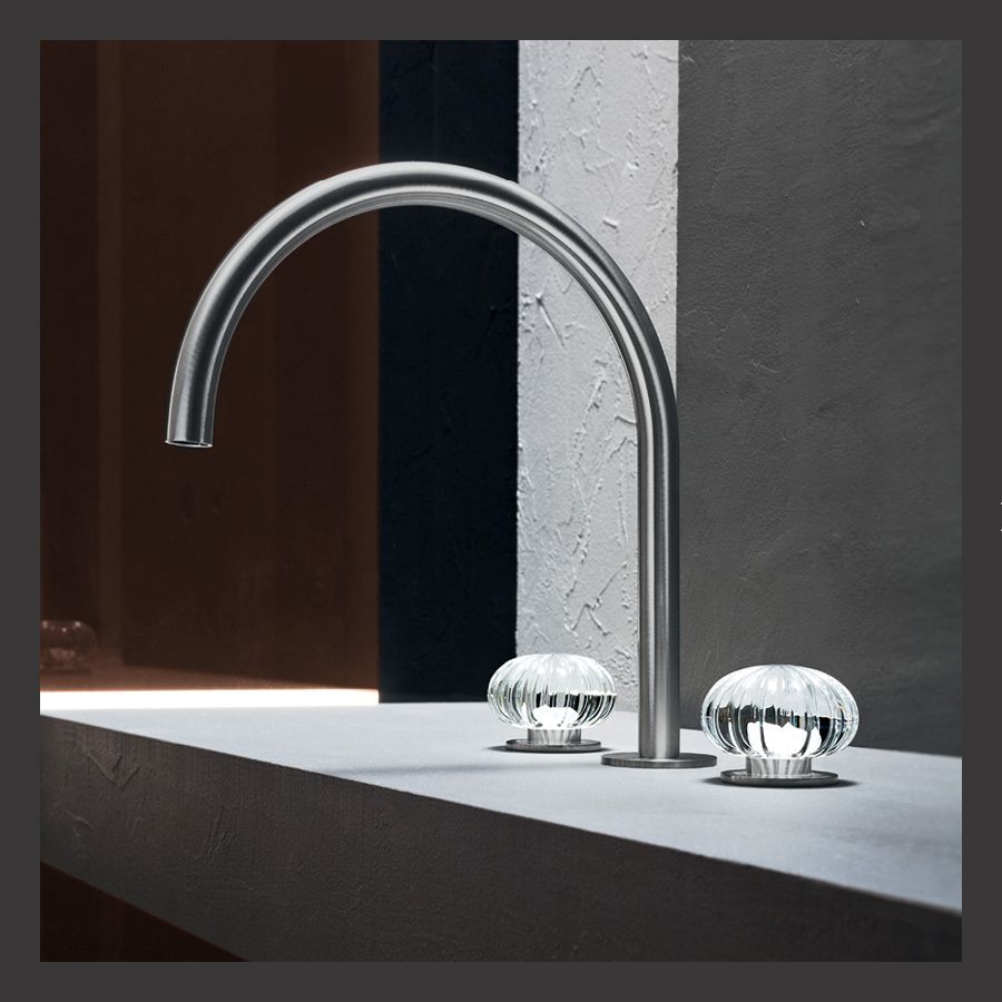 Vòi chậu lavabo xoay 3 lỗ cao 270mm bằng stainless steel Dorin - DOR23