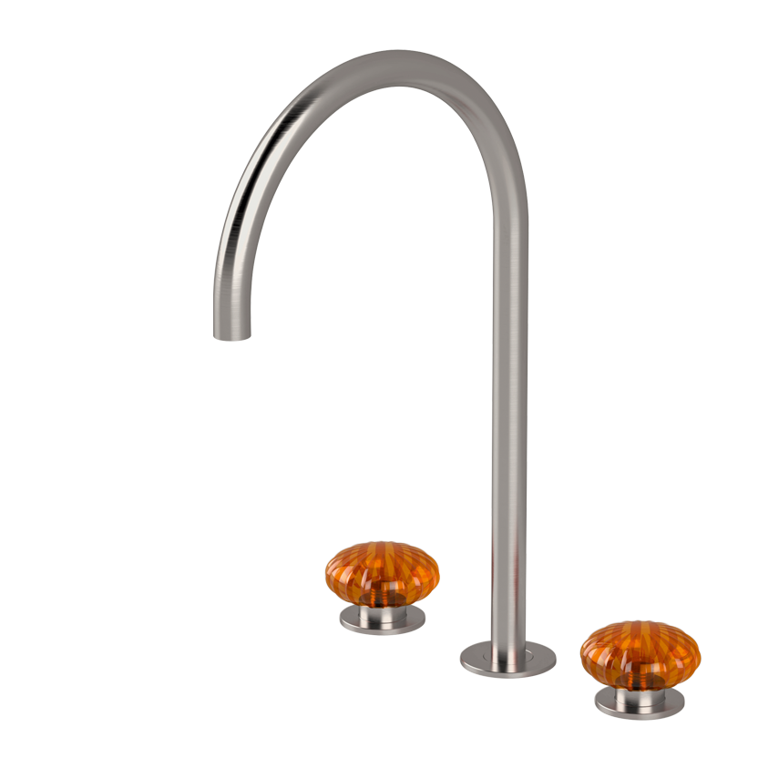 Vòi chậu lavabo xoay 3 lỗ cao 380mm bằng stainless steel Dorin - DOR26