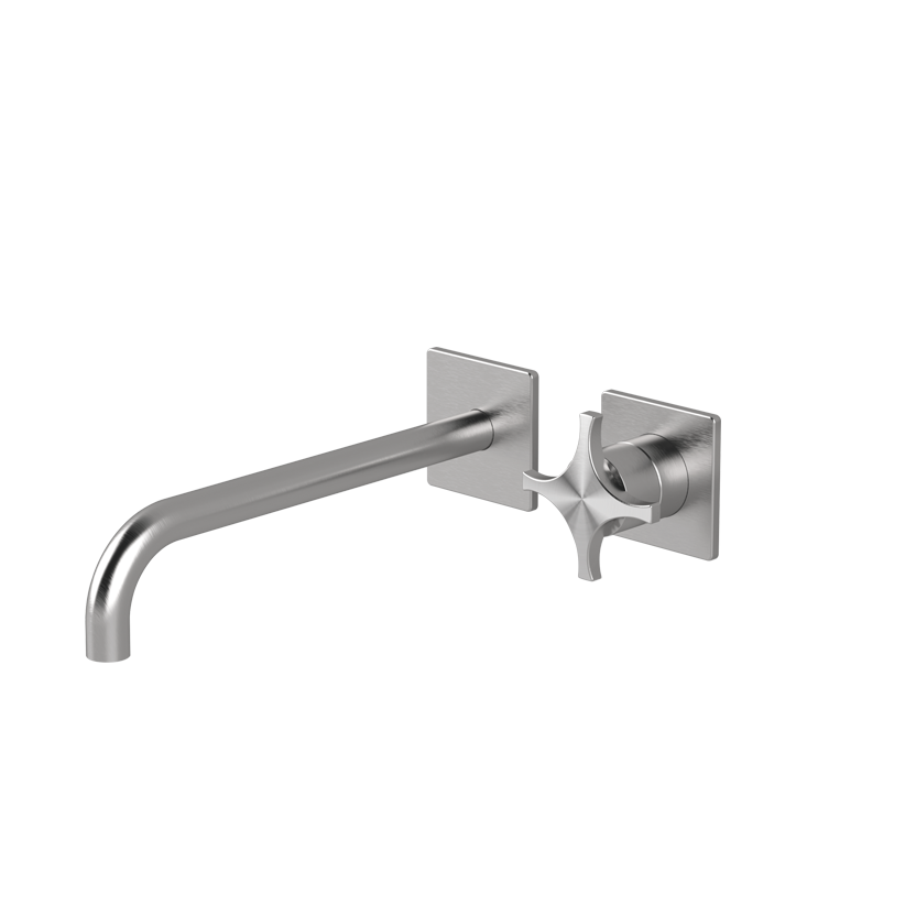 Vòi chậu lavabo gắn tường 2 lỗ dài 250mm bằng stainless steel Dixi - DXN19