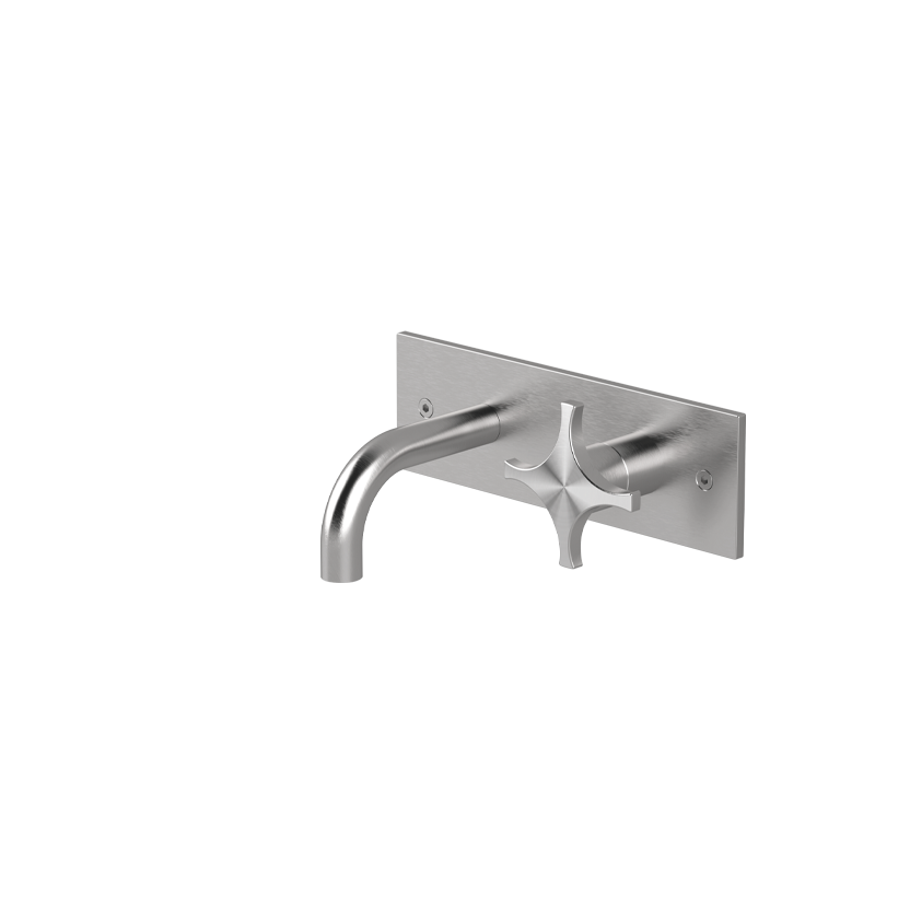  Vòi chậu lavabo gắn tường 2 lỗ dài 100mm bằng stainless steel Dixi - DXN20 