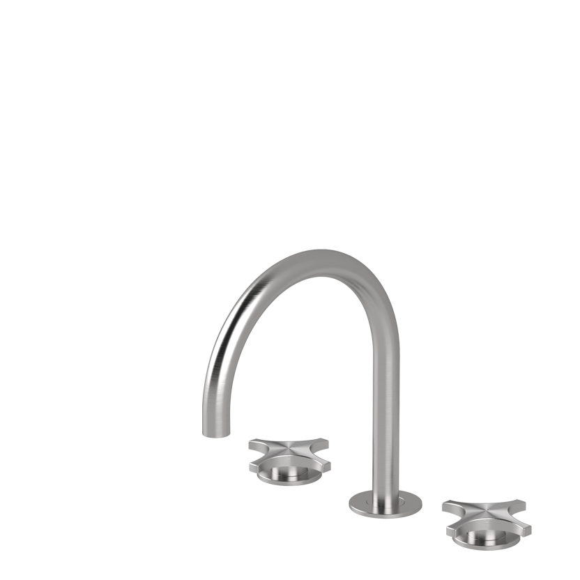  Vòi chậu lavabo xoay 3 lỗ cao 220mm bằng stainless steel Dixi - DXN23 