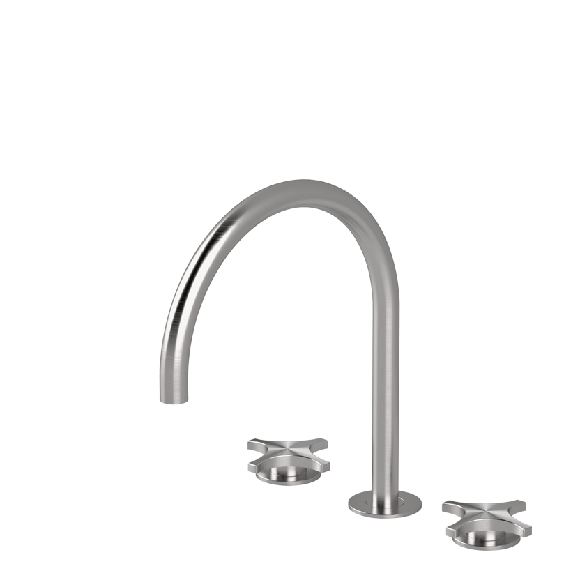 Vòi chậu lavabo xoay 3 lỗ cao 270mm bằng stainless steel Dixi - DXN24
