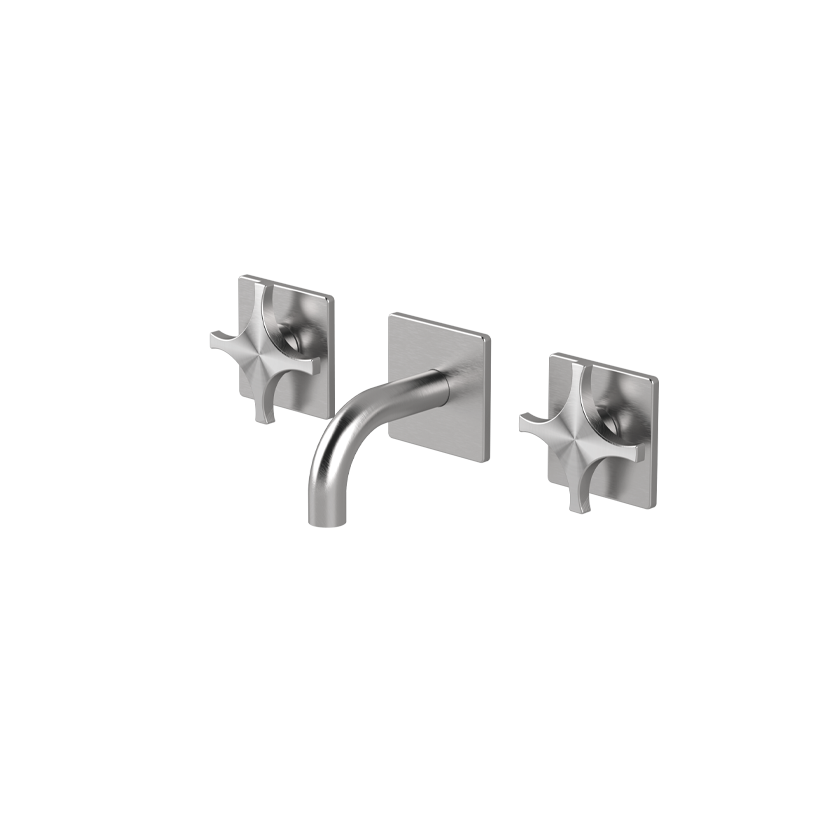 Vòi chậu lavabo gắn tường 3 lỗ dài 100mm bằng stainless steel Dixi - DXN27
